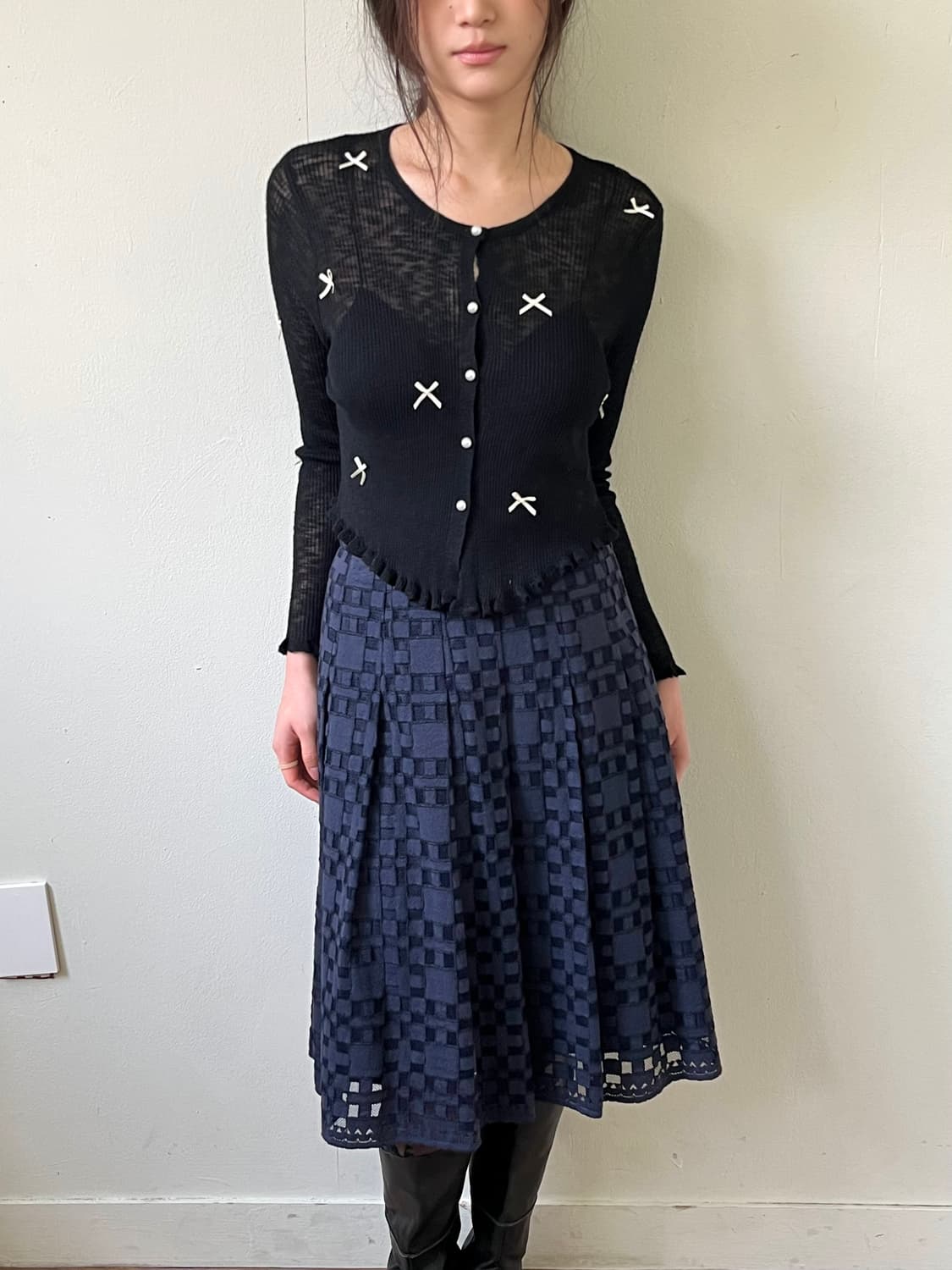 Linn 딥블루 스커트 상품이미지3