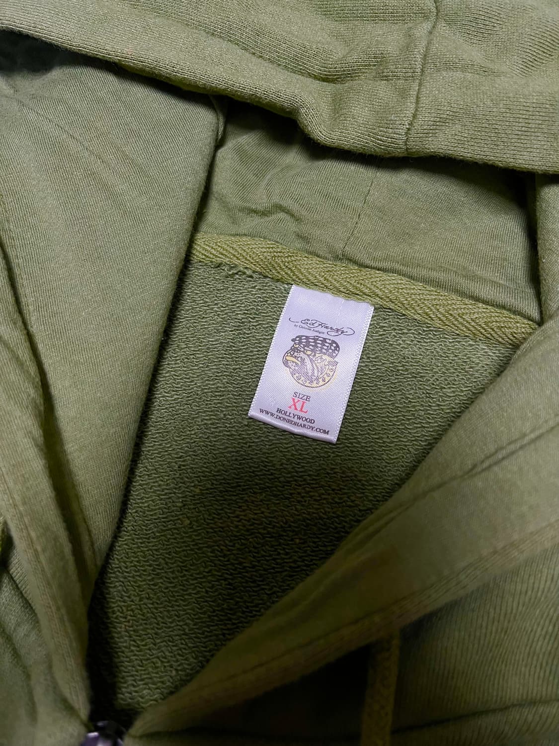 에드하디 올리브 그린 빅로고 후드집업 상품이미지4