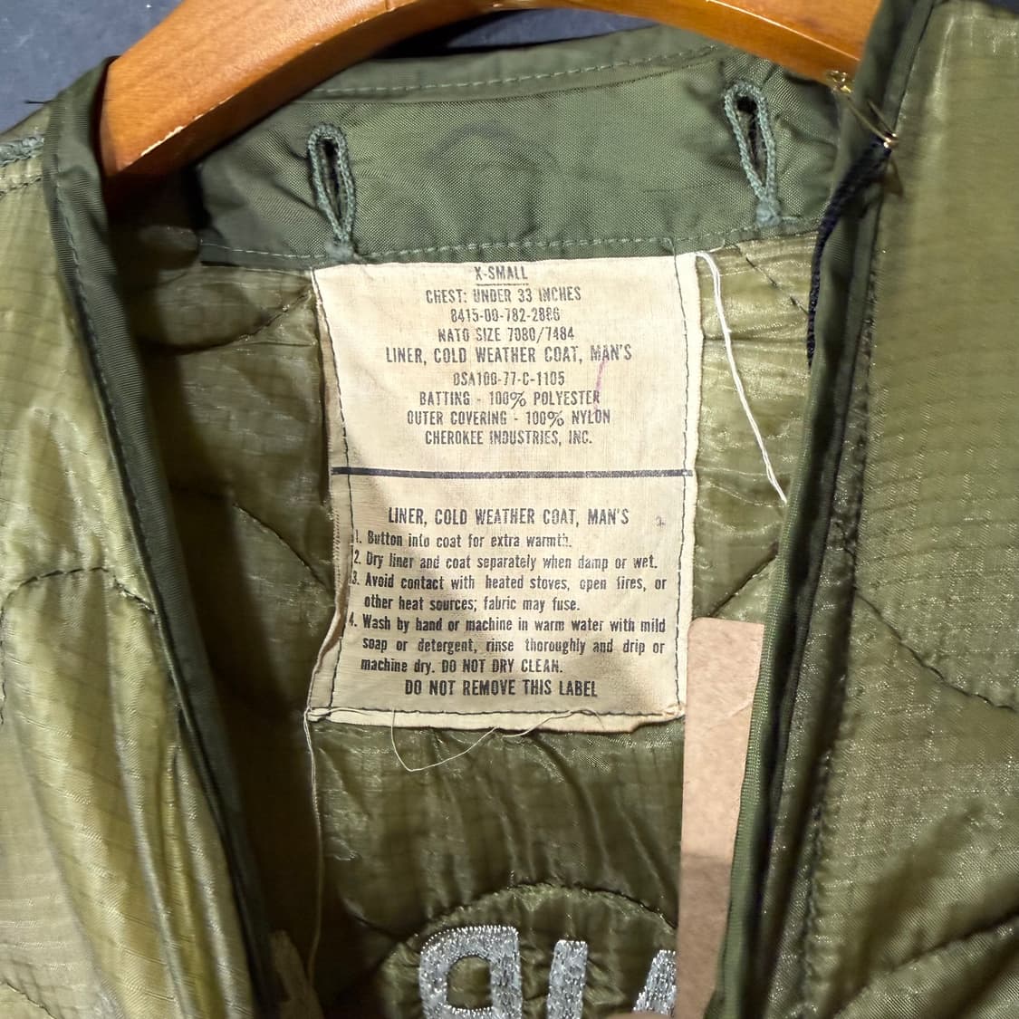 빈티지 m65 스누피 밀리터리 라이너 (xs) old_8379 상품이미지5