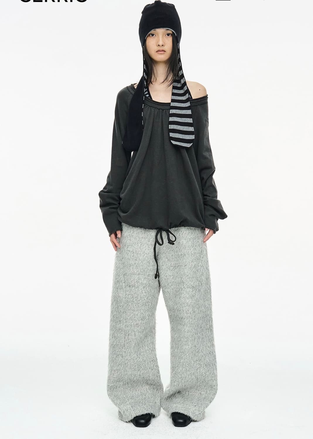 Cerric 세릭  Hairy Wide Pants / Gray 상품이미지1