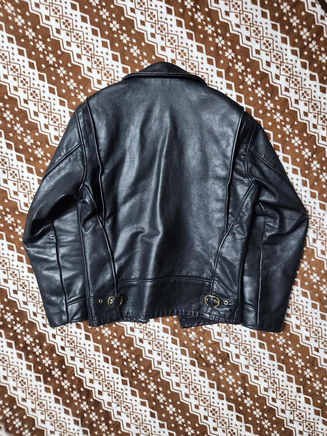 Schott 쇼트 N.Y.C 레더 싱글 라이더 (착샷) 상품이미지2