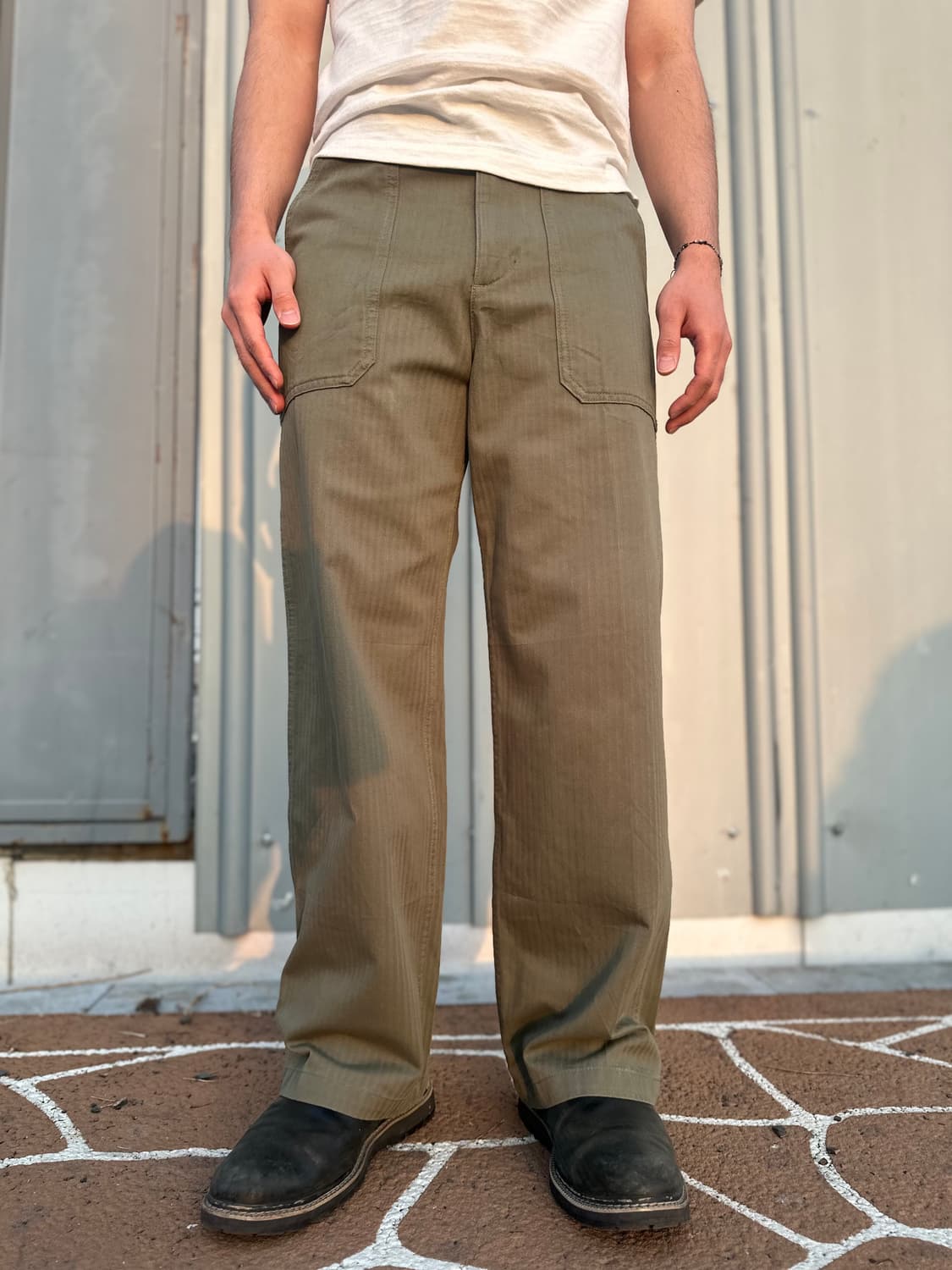 무인양품 헤링본 트윌 퍼티그 팬츠 상품이미지3