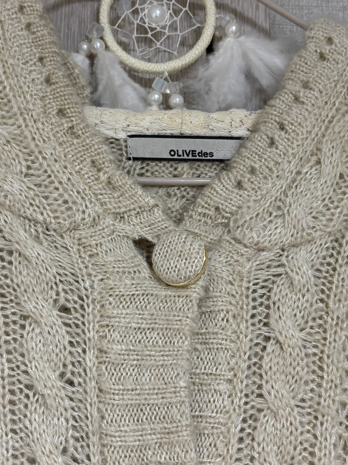 카메 빈티지 올리브 데 올리브 모리 케이프 상품이미지2