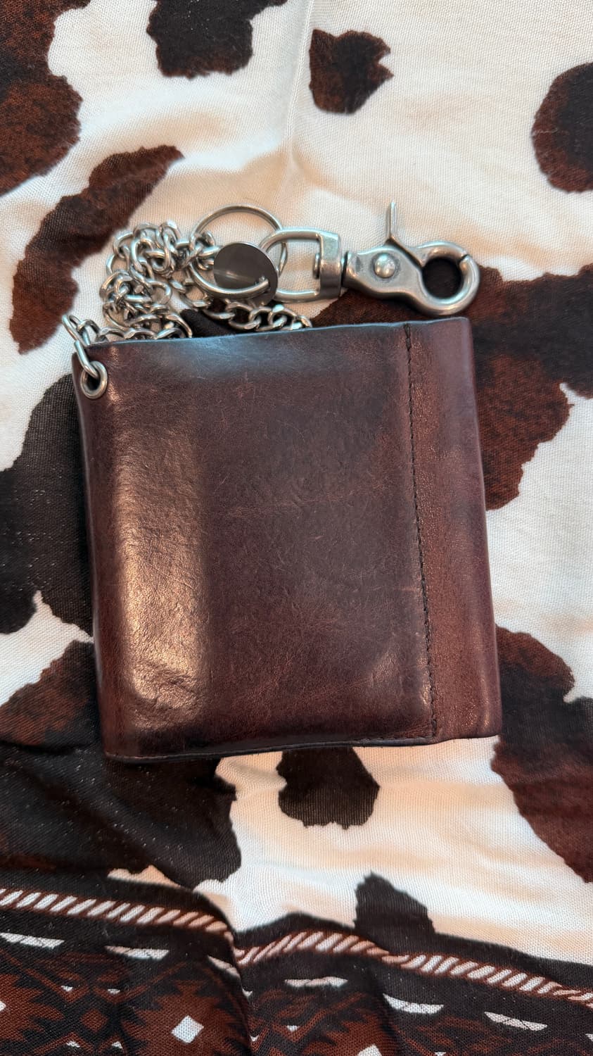 RRL 콘초 레더 체인 월렛 브라운 가죽 반지갑 더블알엘 상품이미지3