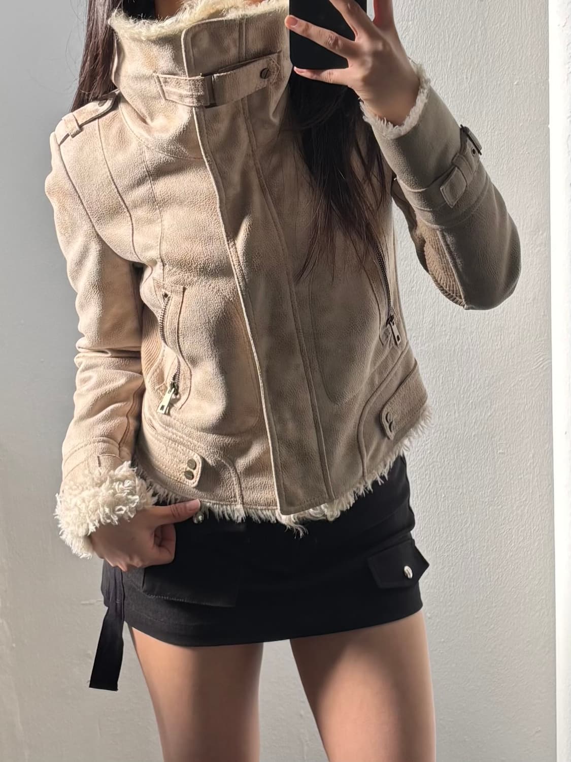 Nice Claup Fur Mustang High Neck Jacket 상품이미지2