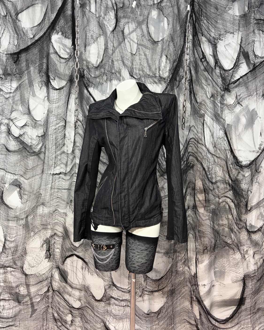 Rockchic high neck zipper detail jacket 상품이미지4