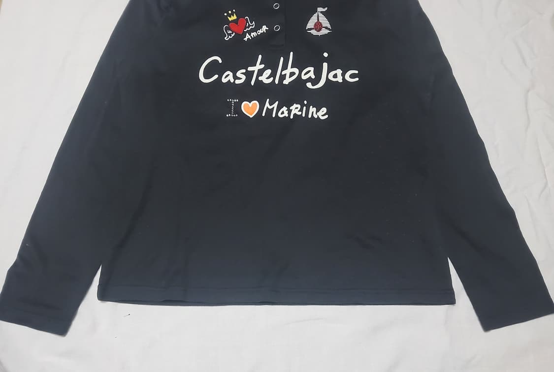 까스텔바작 여성용 로고 포인트 긴팔 카라 티셔츠 L사이즈 상품이미지4