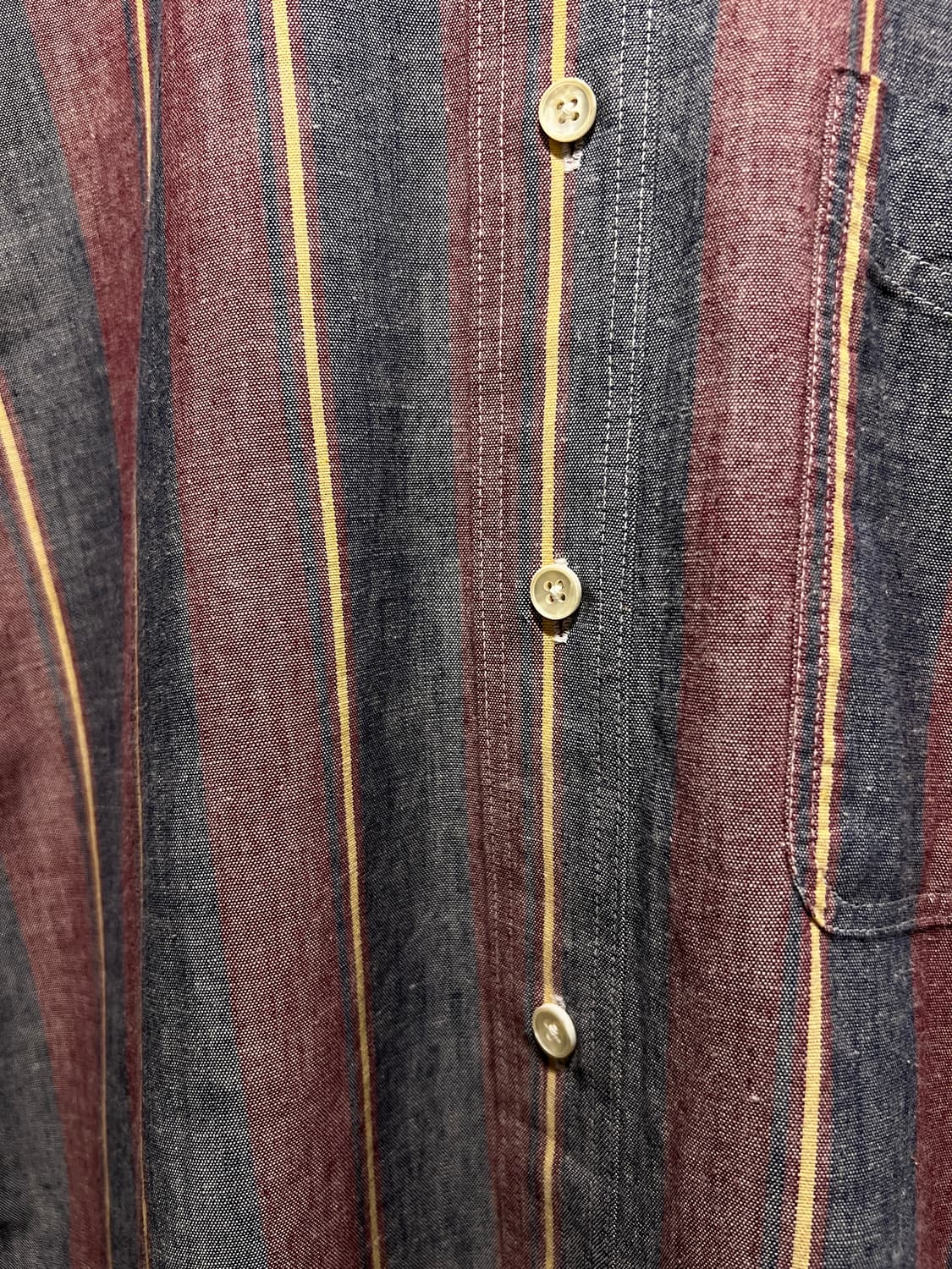 [M]90's 엘엘빈 Made in USA 스트라이프 셔츠 상품이미지4