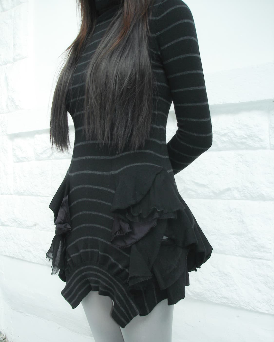 SACAI stripe ruffle knit dress  상품이미지2