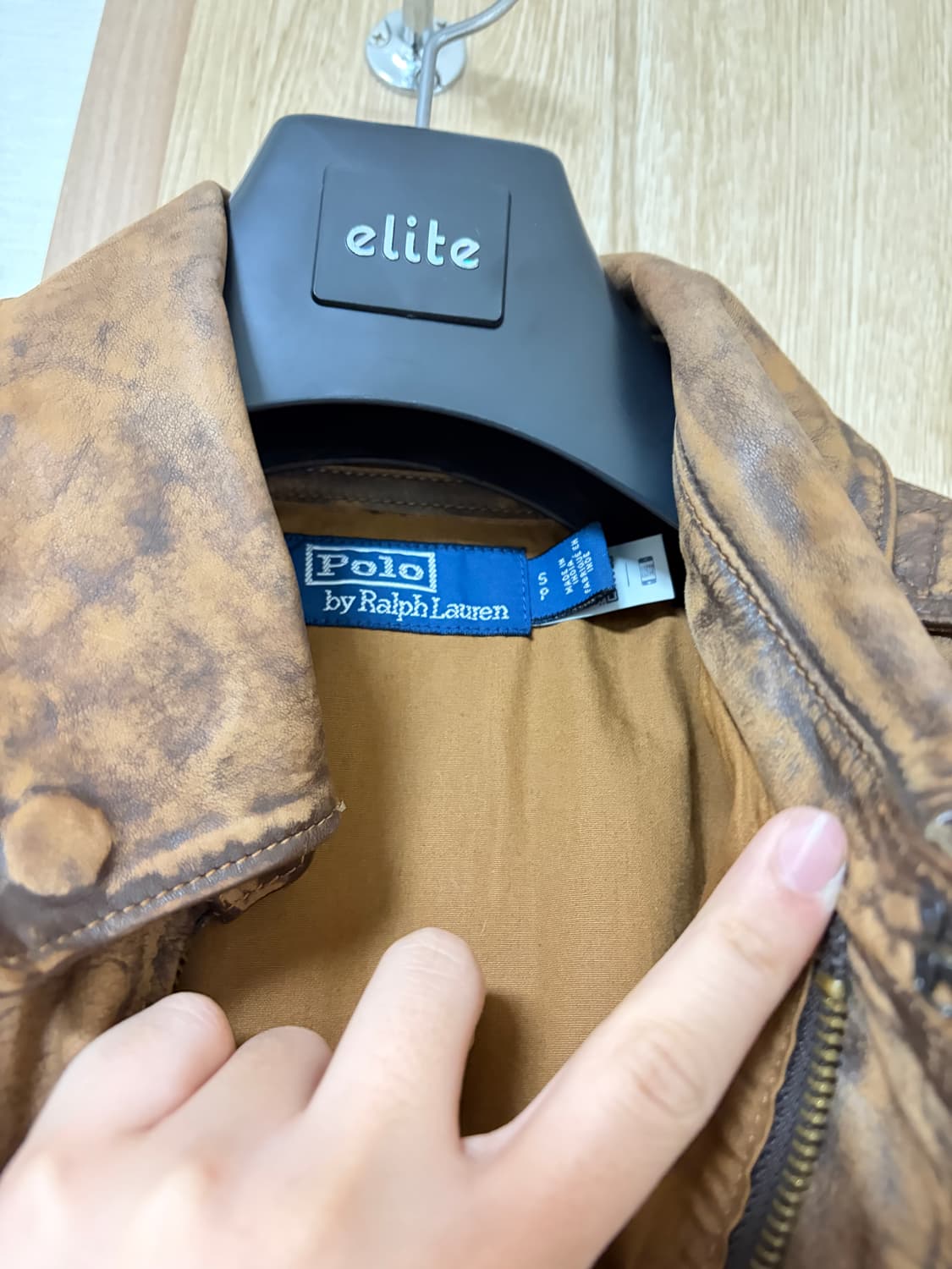 폴로 랄프로렌 a2가죽자켓 s 상품이미지3