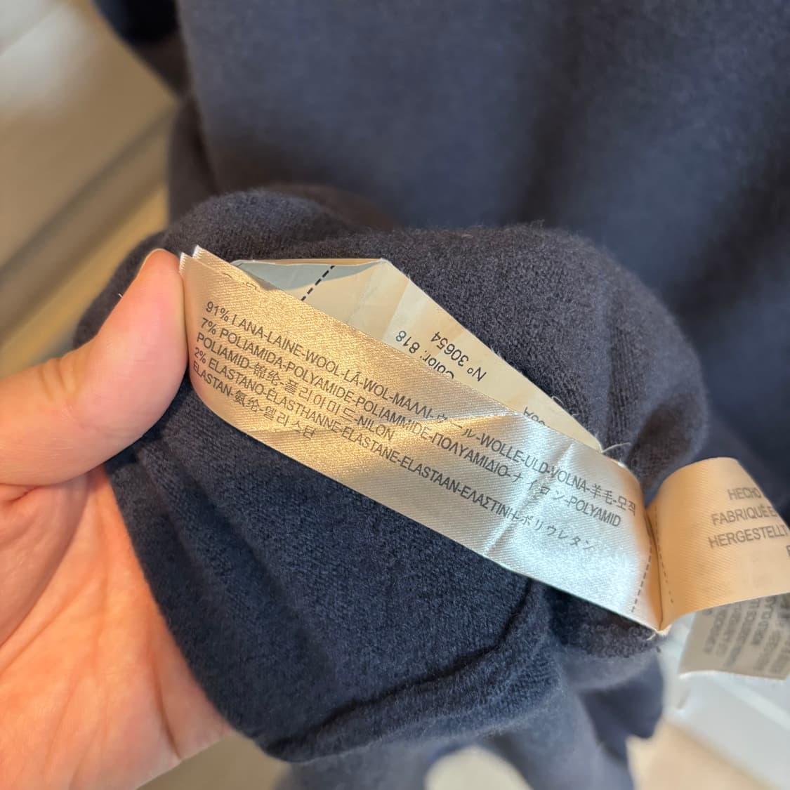 마시모뚜띠 이태리제 양모(울) 다크네이비 원피스 상품이미지8