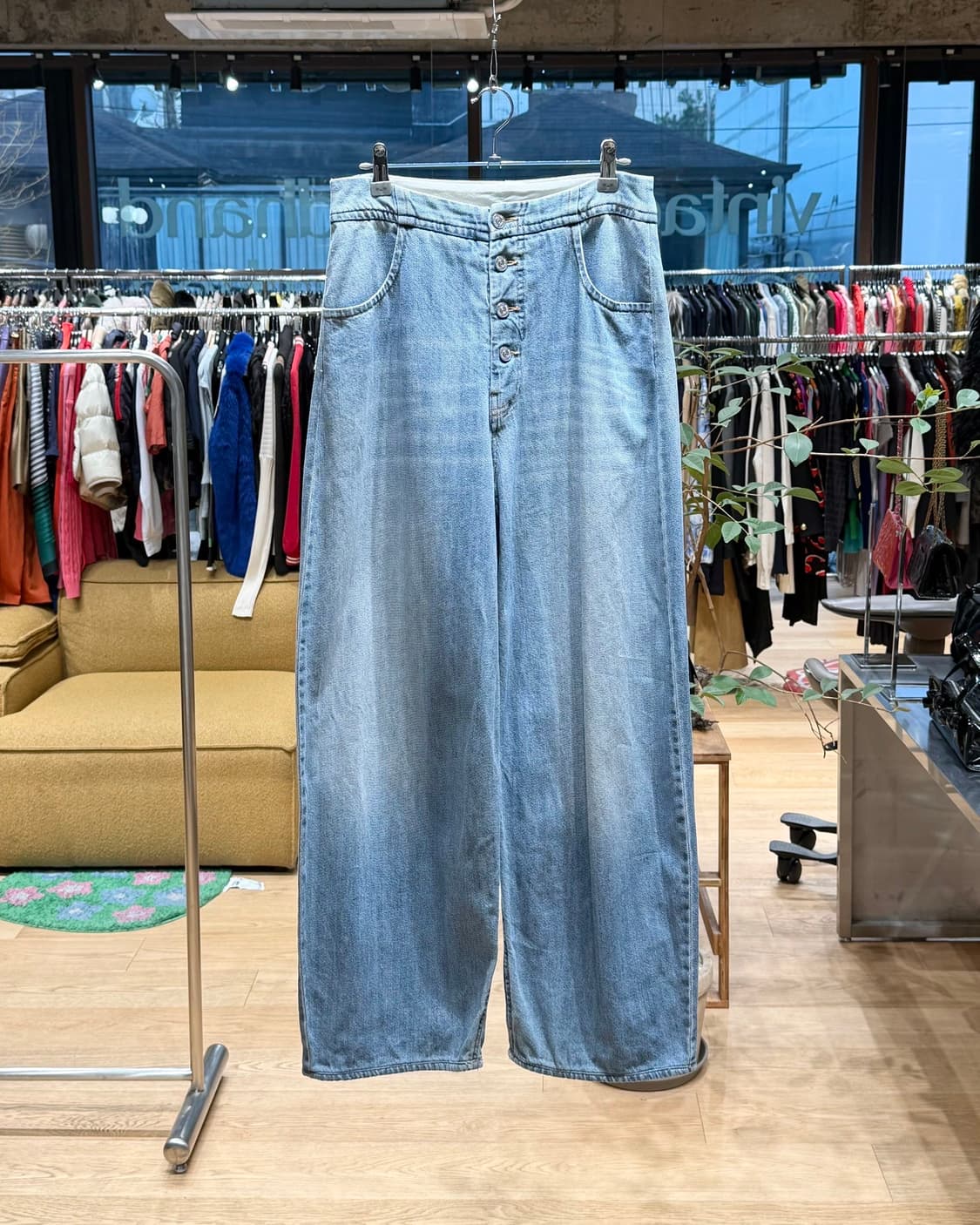 mm6 데님 플라이버튼 와이드 팬츠  상품이미지1