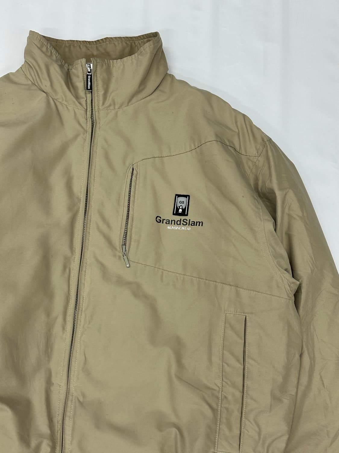 Grand slam 베이지 봄버 자켓 시티보이 아메카지 베이직 바람막이 상품이미지4