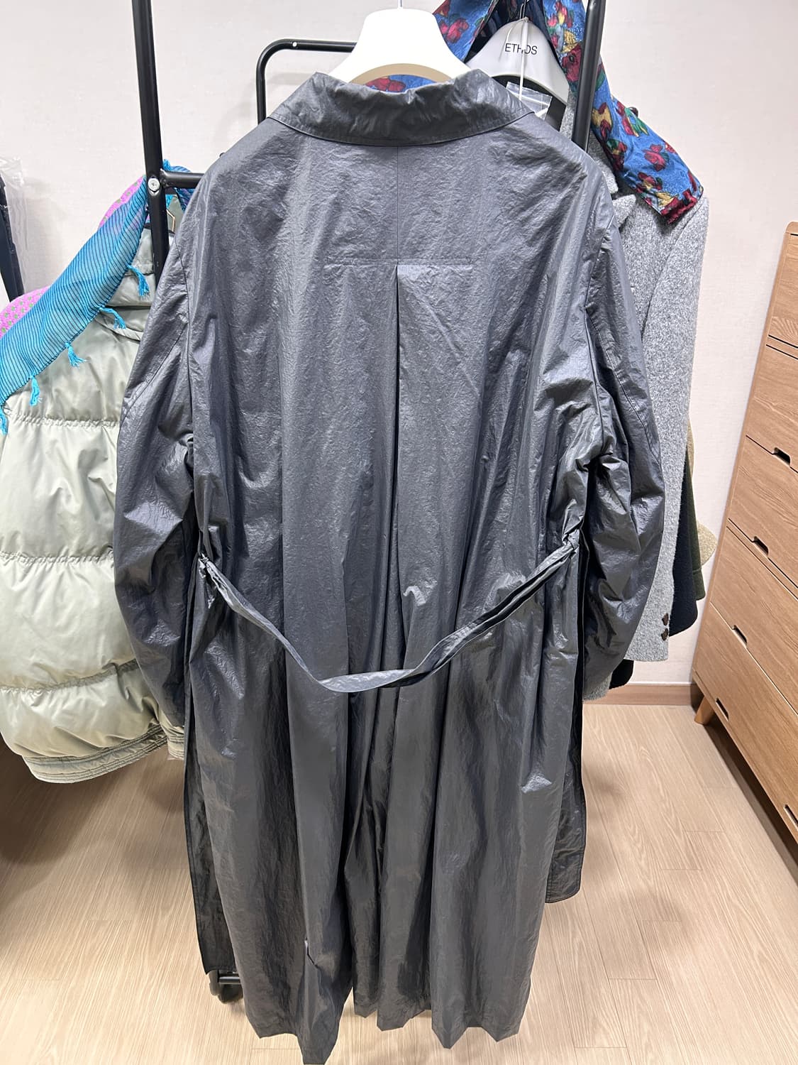 에토스 블랙 트렌치코트 상품이미지6