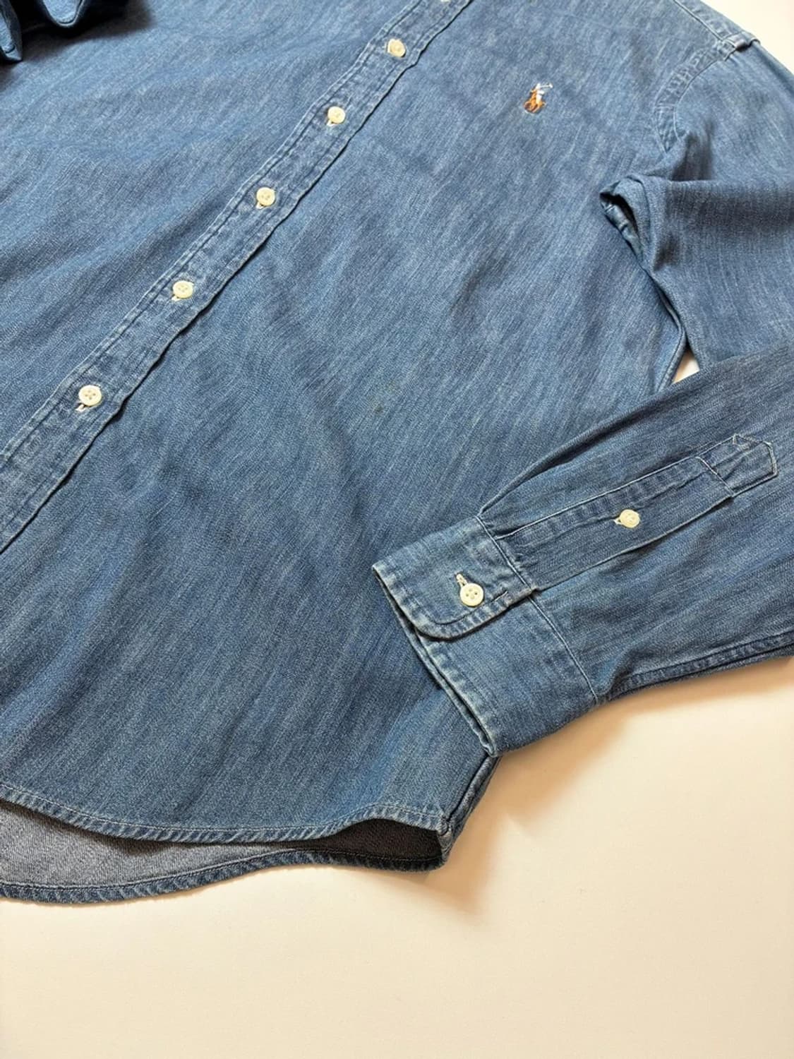 폴로 랄프로렌 큐알 신형 워시드 데님 셔츠 PN8787 상품이미지5