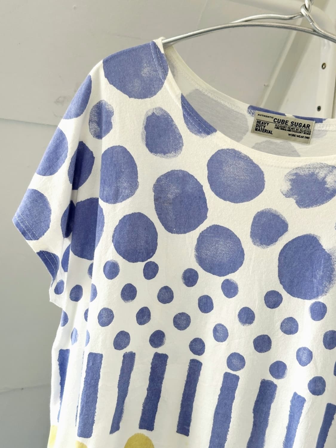 Light cotton wide design pattern top 상품이미지5
