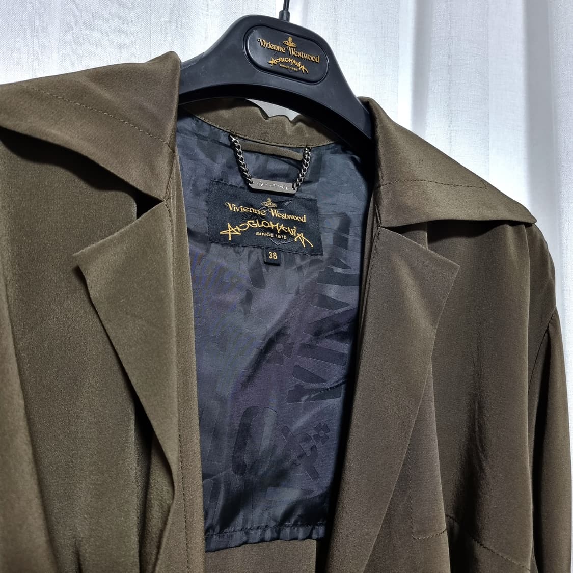 비비안웨스트우드 앵글로매니아 실크100% 트렌치코트 (표기38) 새상품 상품이미지2