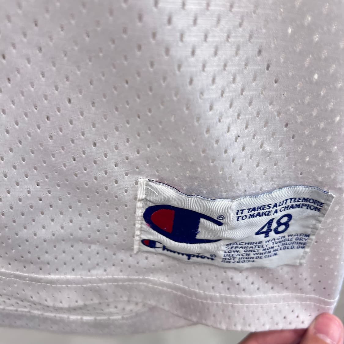 챔피온 올드스쿨 브이넥 메쉬 오버핏 럭비티 상품이미지4