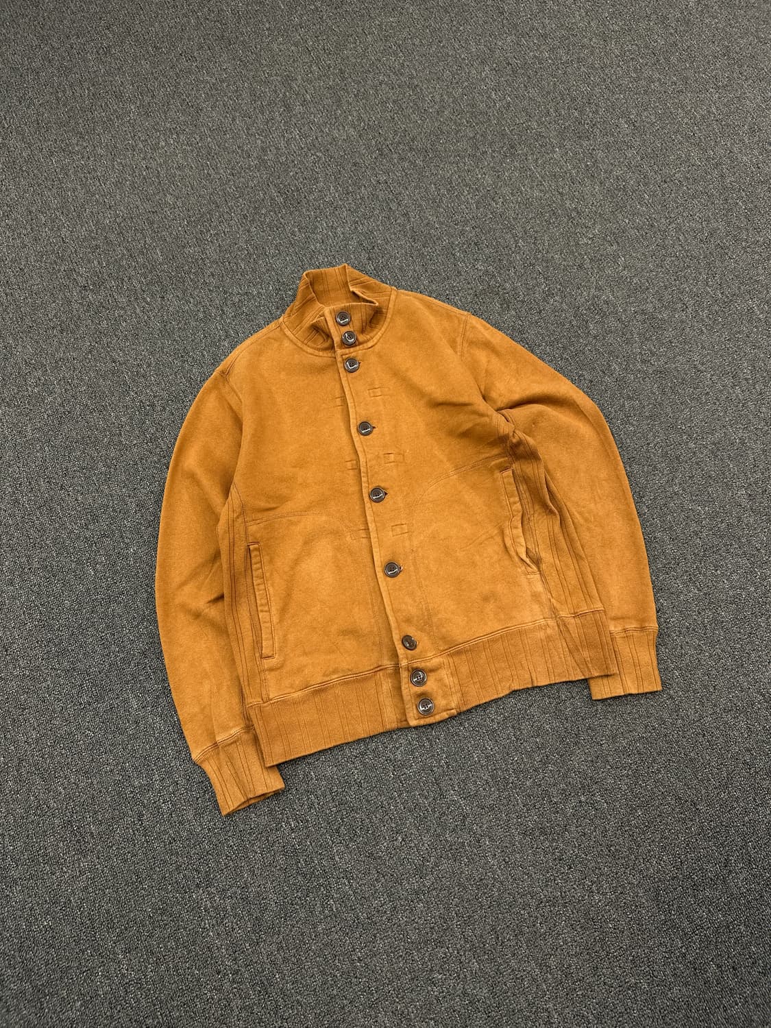 S) Global Work 브라운 스웻 버튼 자켓 상품이미지1