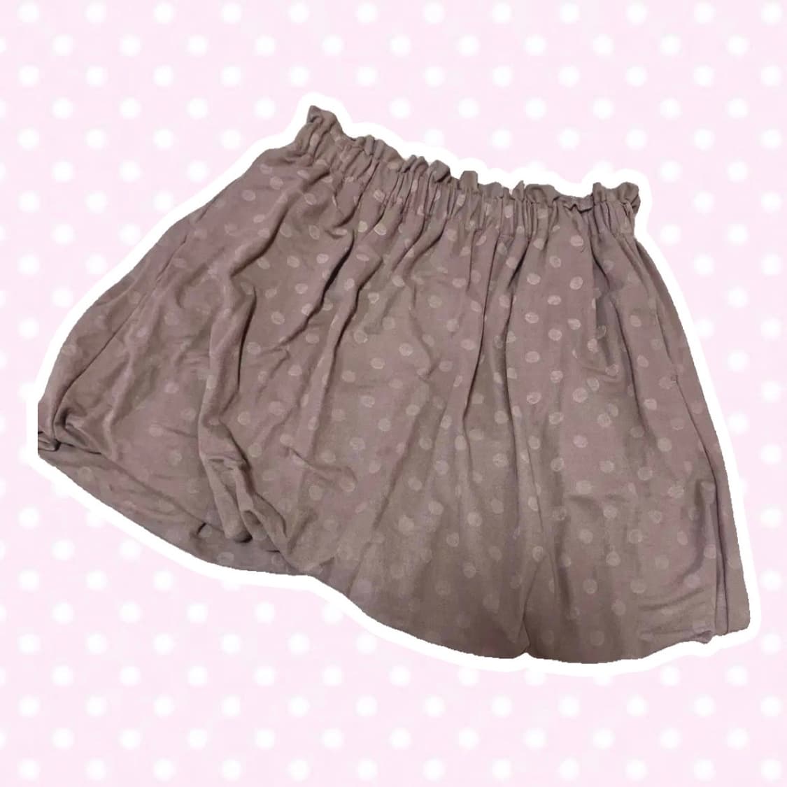 빈티지 도트 라떼 펌킨스커트 상품이미지1