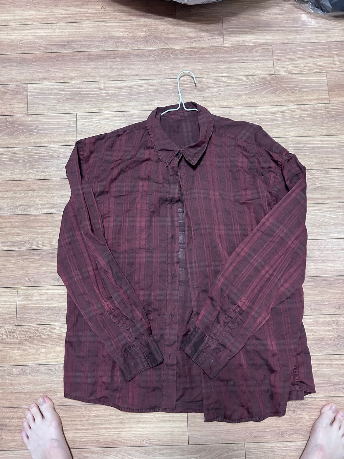 해칭룸 다크레드 셔츠 2사 상품이미지2