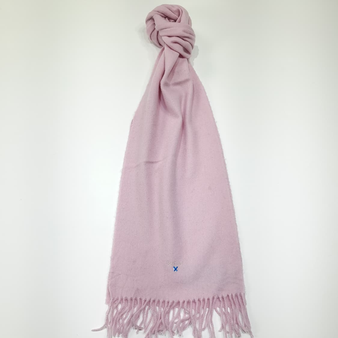 MX585 바버 00s 램스울 자수 핑크 머플러 목도리 상품이미지1