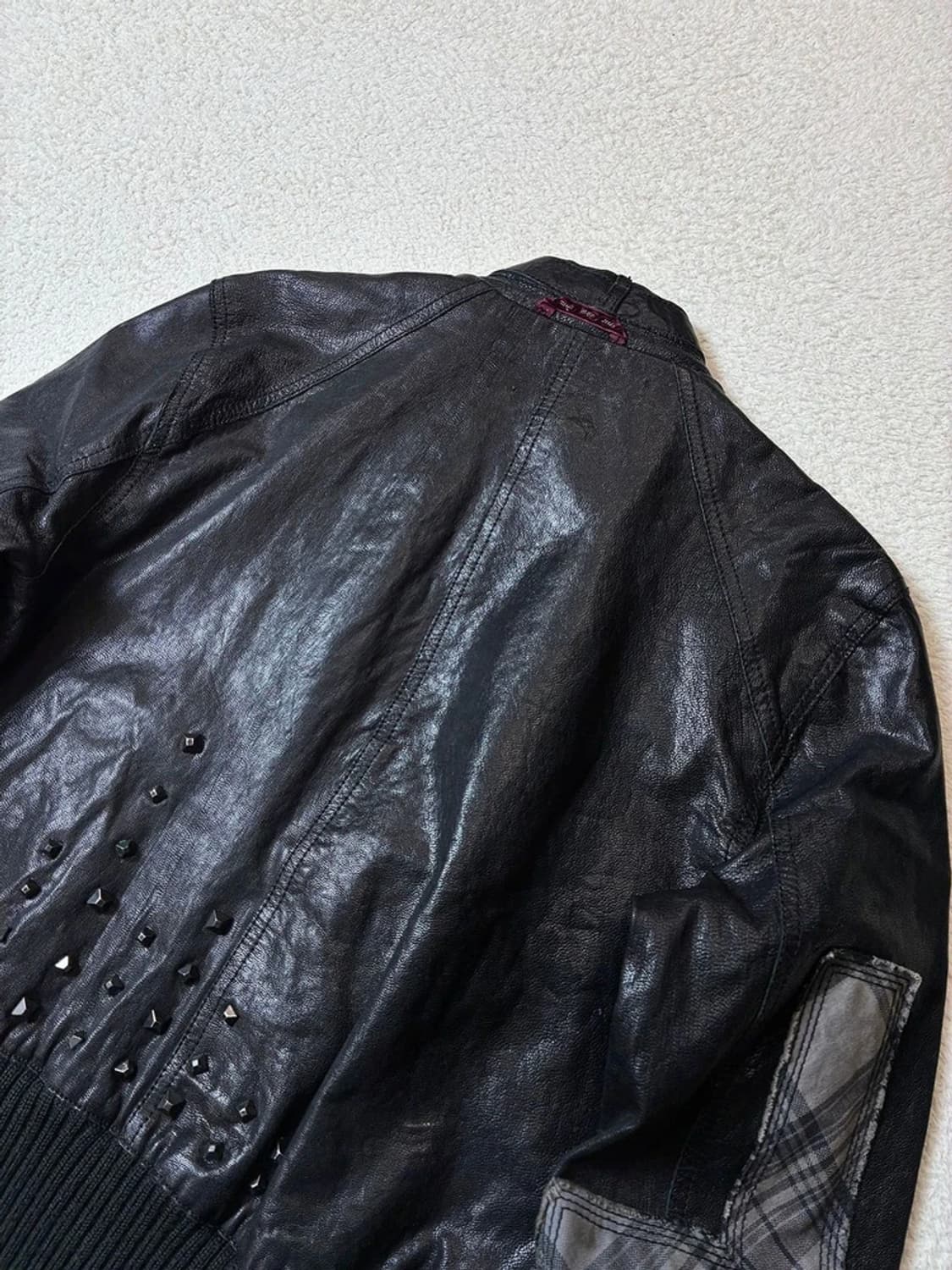 휴고보스 00's Y2K 유틸리티 가죽 봄버 자켓 PN6802 상품이미지7