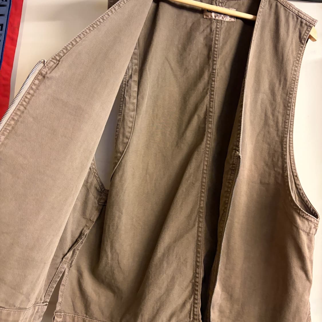 Qalamkali Zip Work Vest Brown 상품이미지5