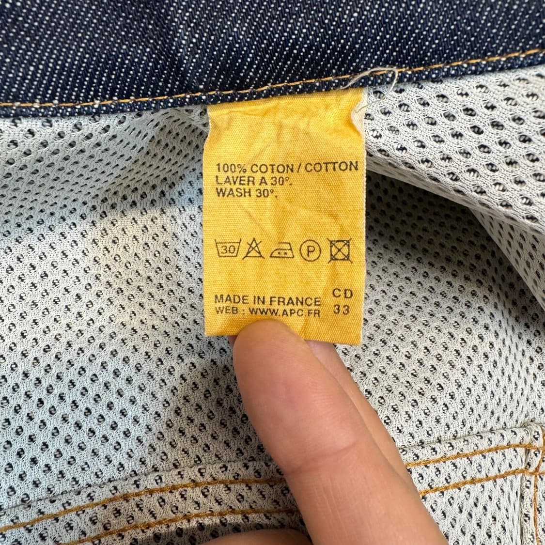 아페쎄 생지 트러커 자켓 made in France (M)   상품이미지7