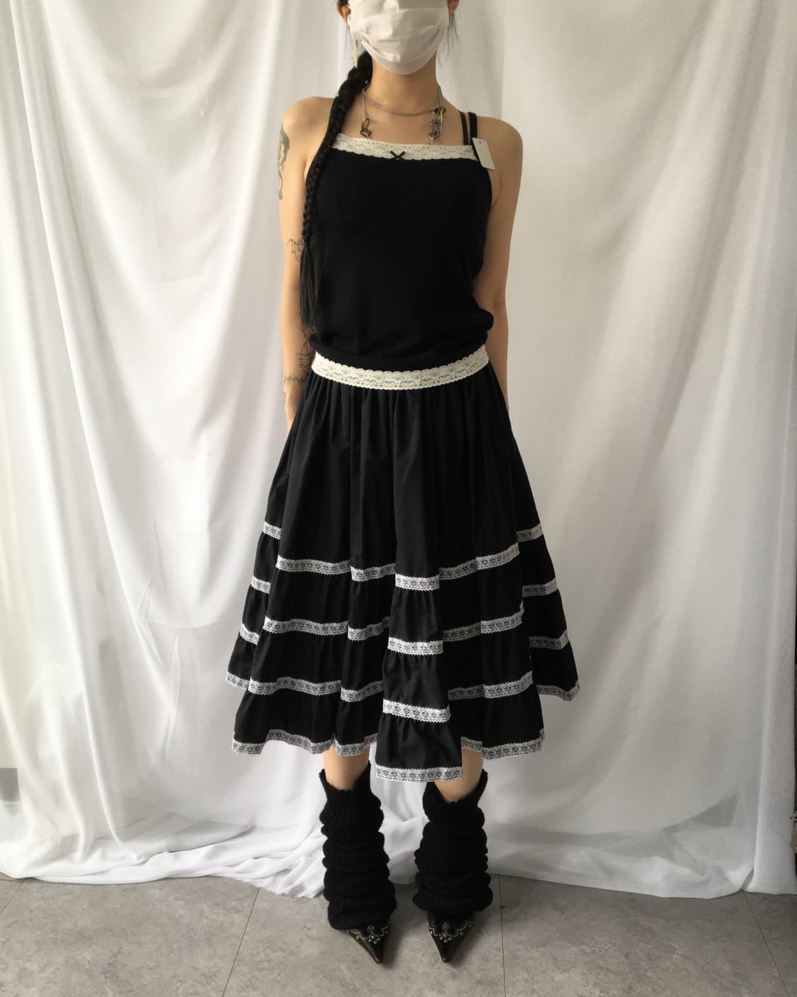 lace trimming sleeveless 상품이미지6