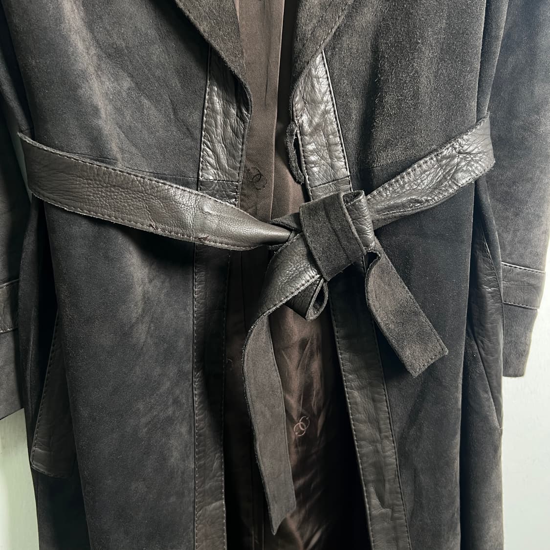 VTG 빈티지 스웨이드 로브 롱코트 상품이미지7