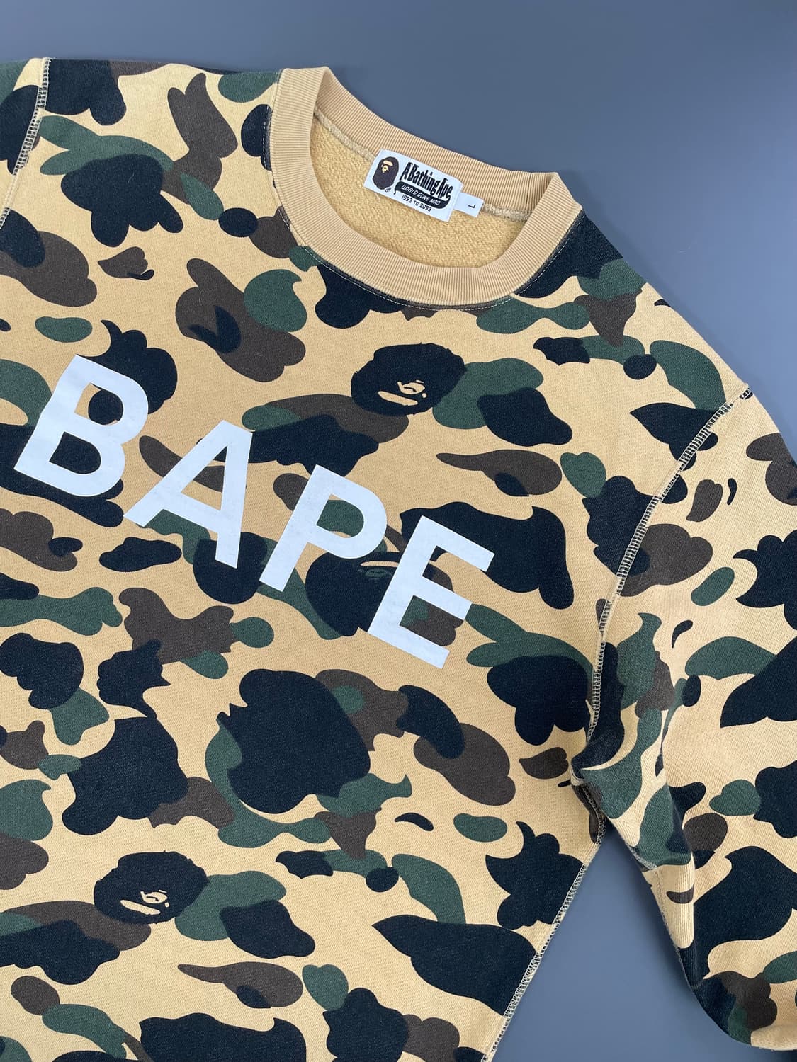 [L] BAPE 베이프 1ST 황계 카모 맨투맨 스웻셔츠 상품이미지3