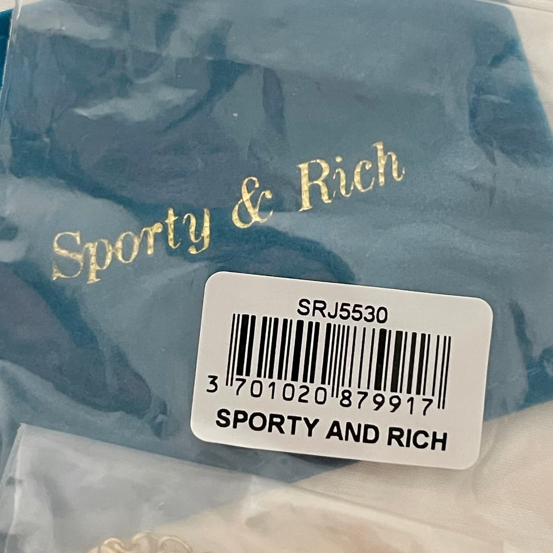 (새상품)Sporty & Rich 스포티앤리치 로고 커브 골드 체인 팔찌 상품이미지5