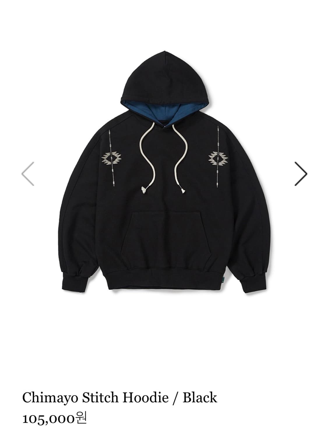 카락터 chimayo stitch hoodie 블랙 01 상품이미지1