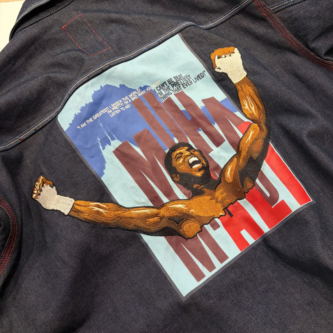 [M] 90s FUBU 플래티넘 푸부 무하마드 알리 데님 자켓 D679 상품이미지8