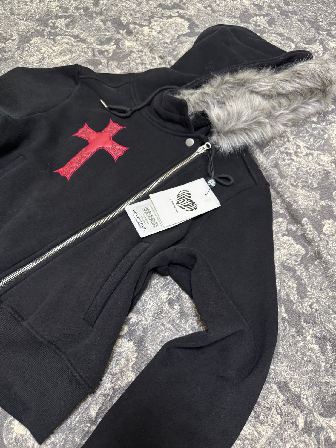 gt fur unbalance hood zip up 상품이미지4