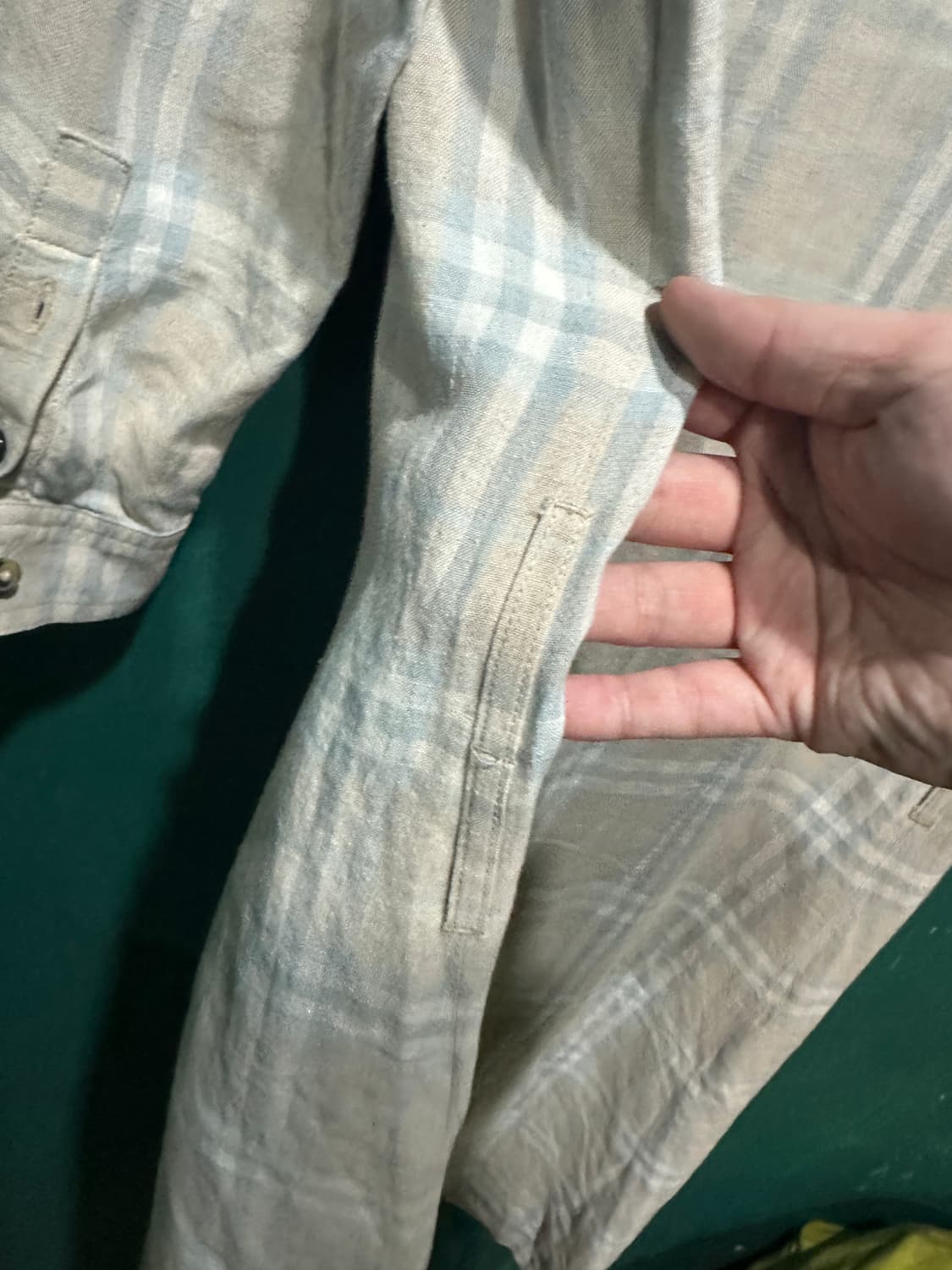 버버리 린넨 체크 롱셔츠  상품이미지7