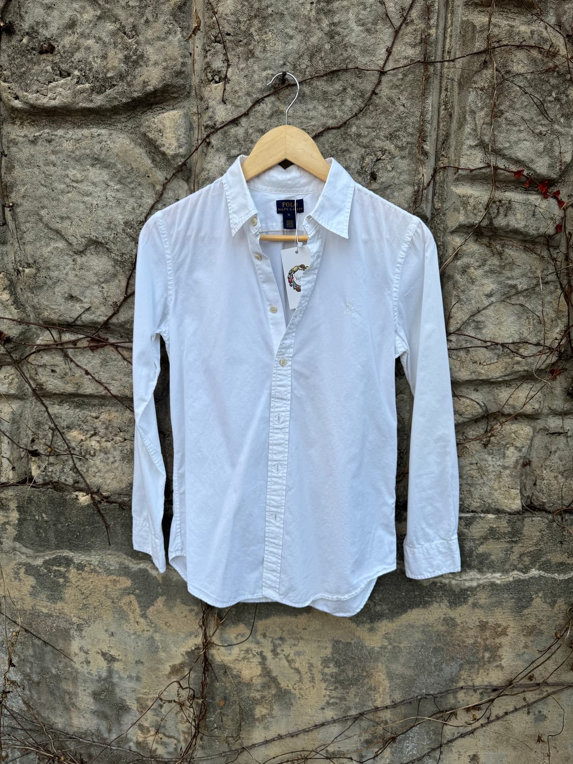 폴로 랄프로렌 빈티지 화이트 코튼 셔츠 유니폼 여성 우먼 상품이미지1