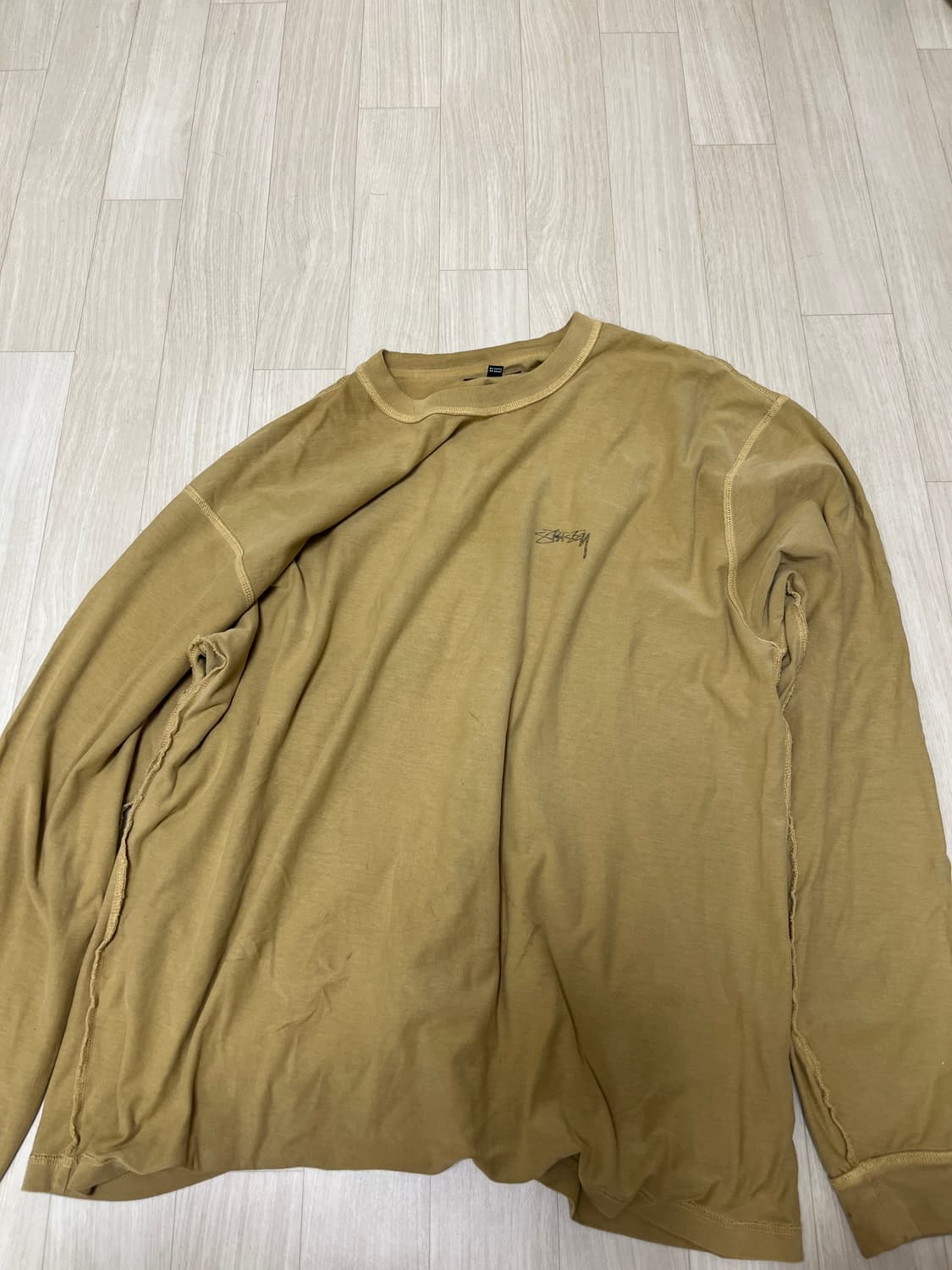 스투시 레이지 롱슬리브 티셔츠 앰버 골드 lazy ls 상품이미지2