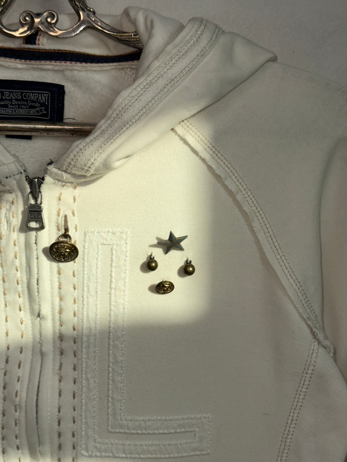 Polo jeans grunge stitch piercing 후드집업 상품이미지4