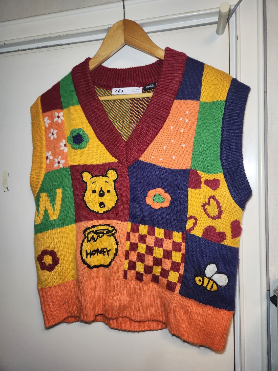 자라x디즈니 곰돌이푸 니트 베스트 S 상품이미지2