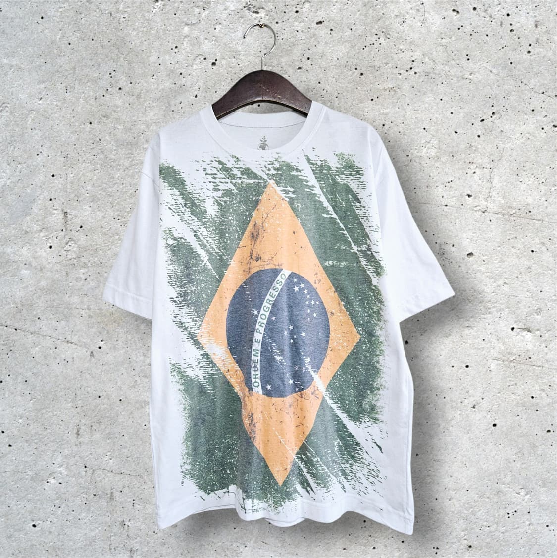 Pierim 브라질 국기 프린팅 반팔티 (95/M) 상품이미지1