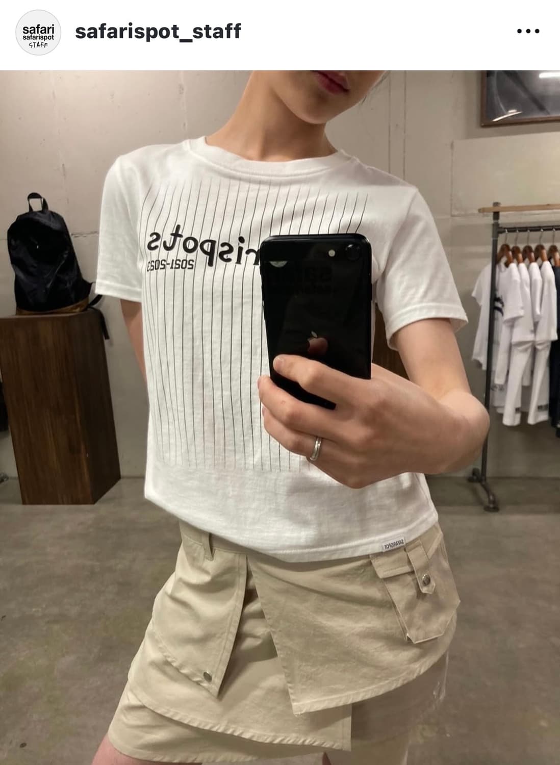 새상품 사파리스팟 매거진 티 화이트 우먼 1/2 2사이즈 상품이미지2