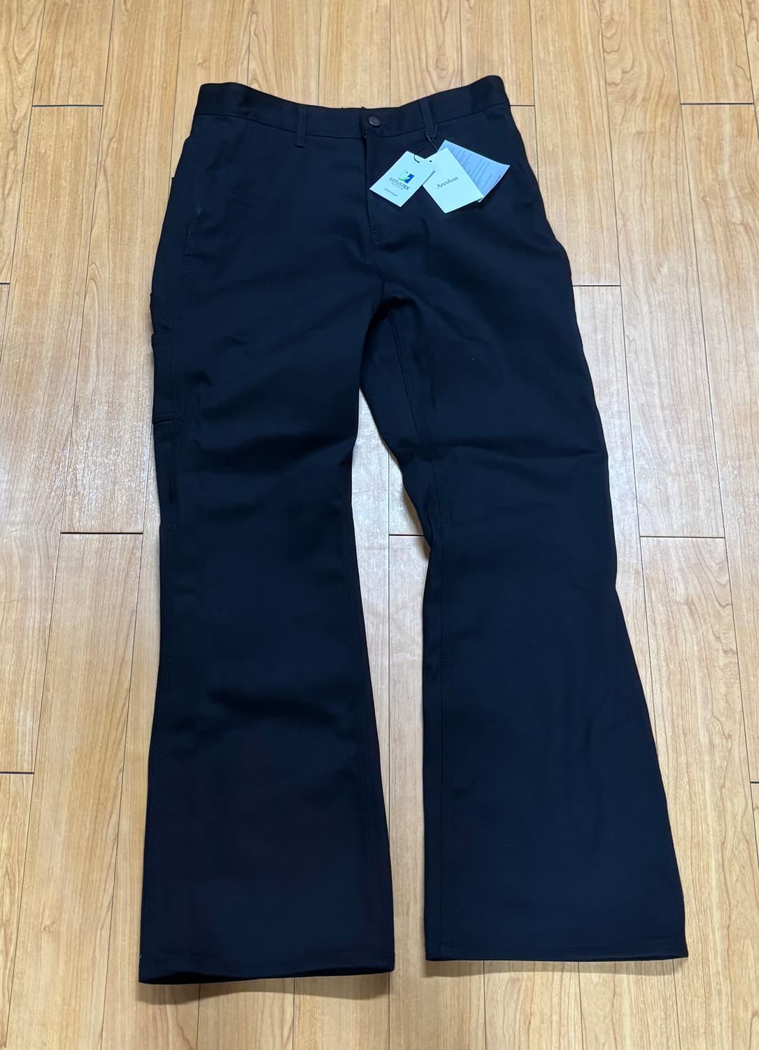 [3] 아르반 루터스 새깅 플레어 팬츠_솔리드 블랙 상품이미지2