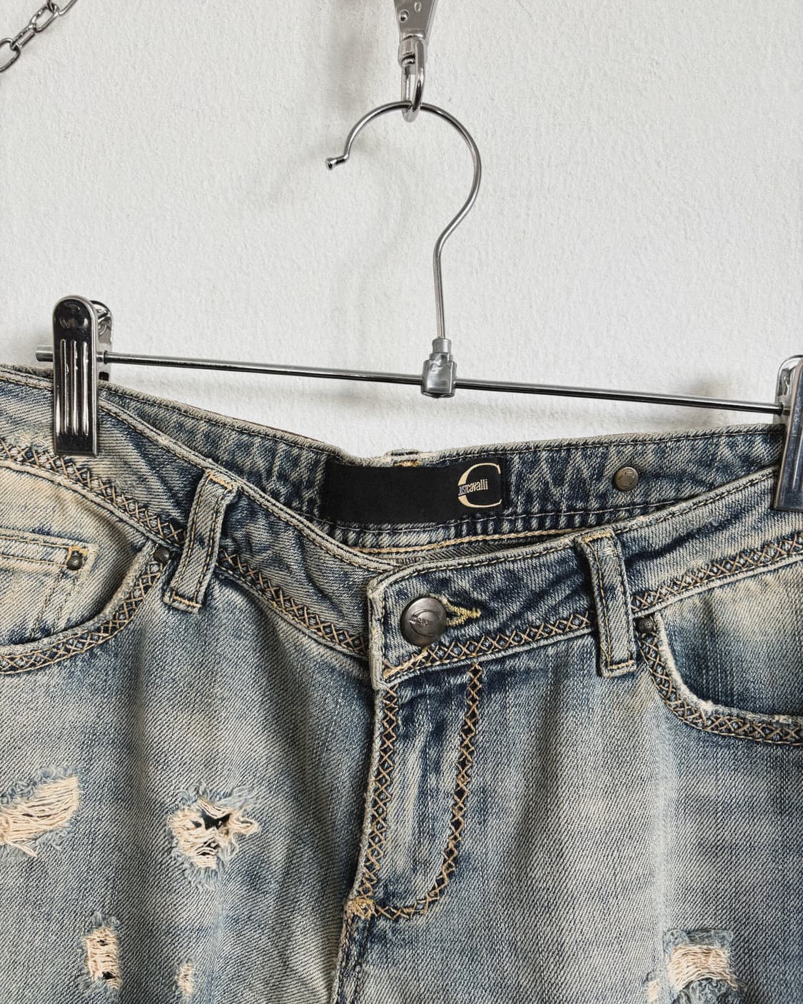 00s 저스트카발리 불렛홀 오일워싱 데님 상품이미지7