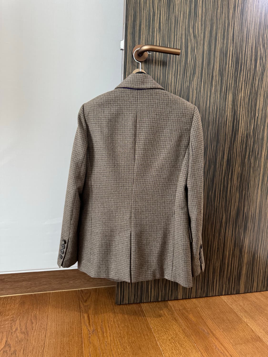 비비안 웨스트 우드 카키 체크 블레이저 상품이미지4