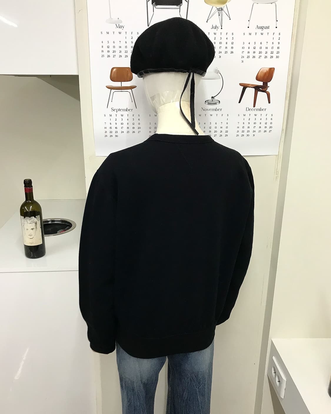 폴로 블랙 기모 맨투맨 상품이미지8