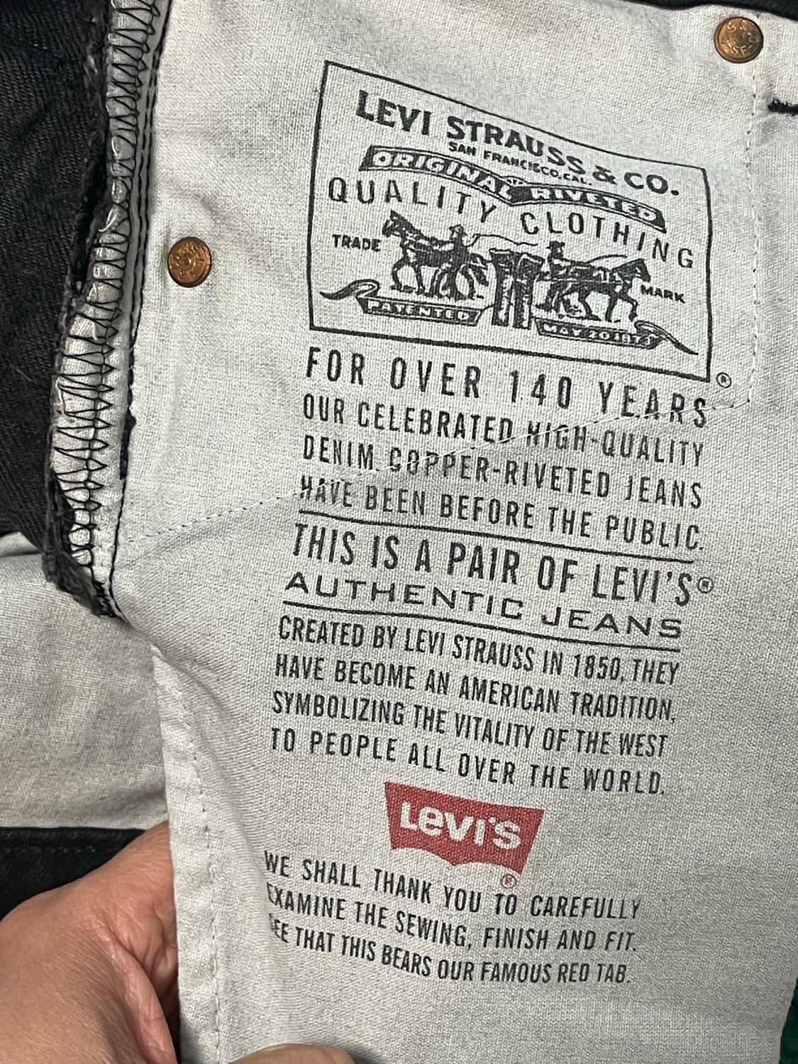 리바이스 made in USA 505 블랙진 29/30(기장수선) 상품이미지10