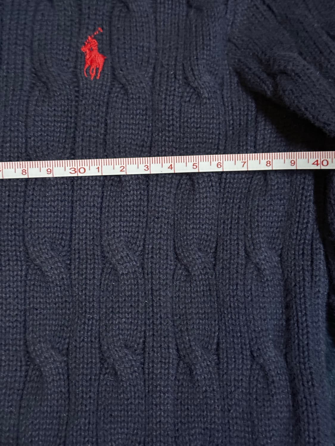 폴로 꽈배기 네이비 니트 상품이미지3