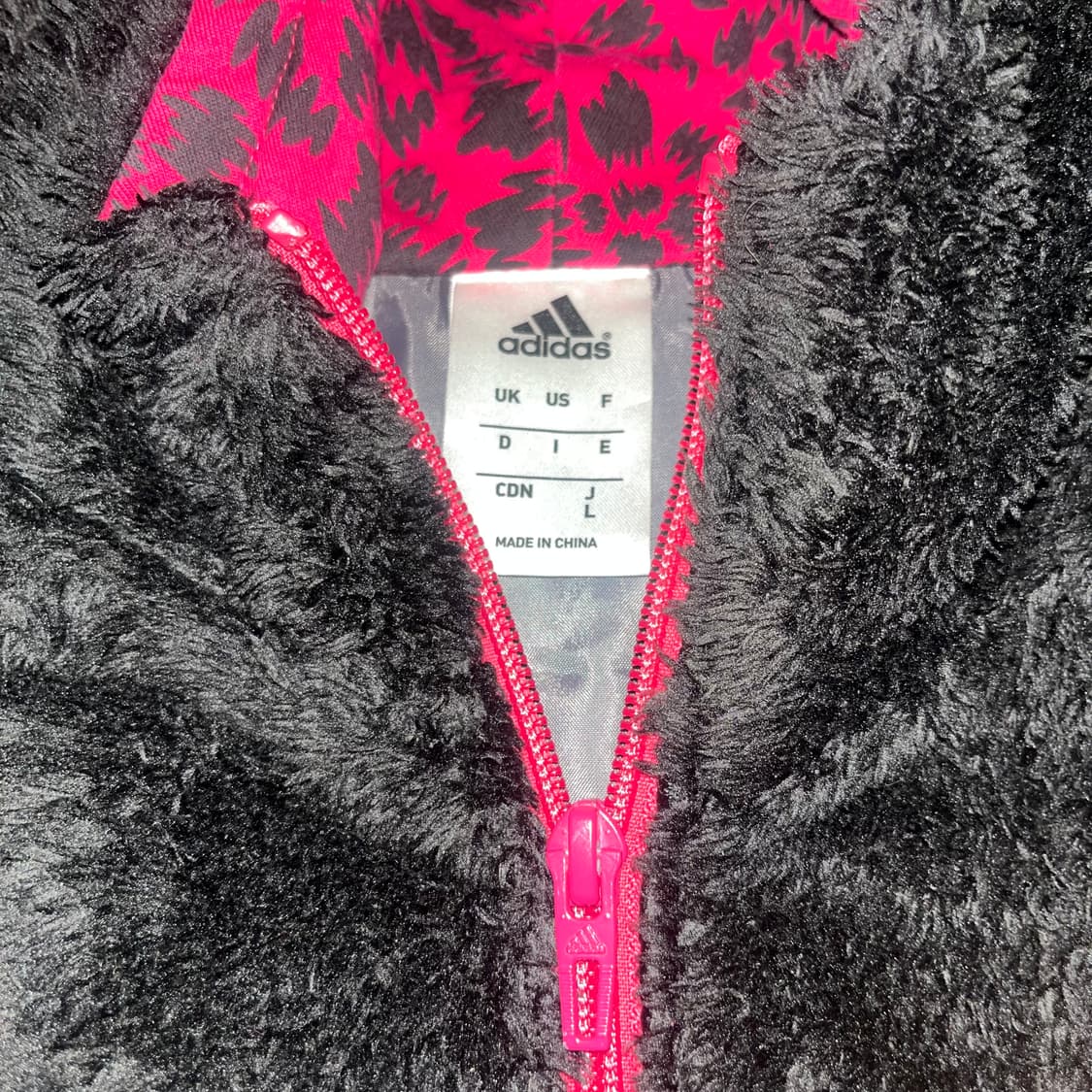 재팬 핑크 호피 아디다스 갸루 후리스 상품이미지3